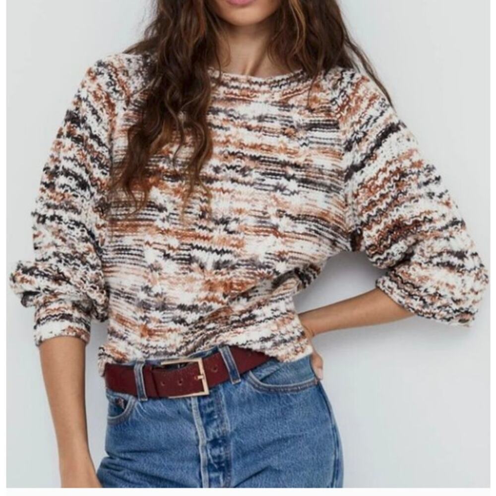 For Love and Lemons Womens Cable Knit Sweater Multicolor Size S